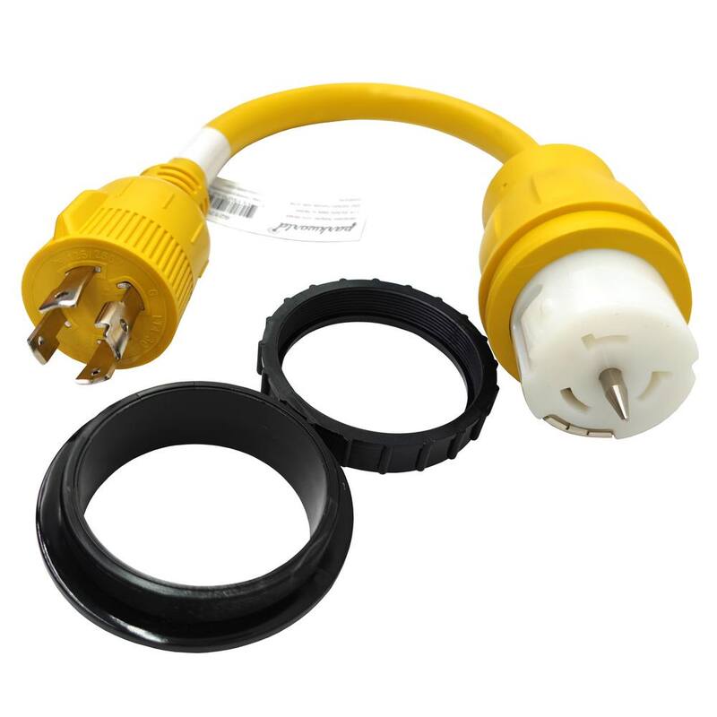 parkworld 1.5 ft. 30 Amp 125/250-Volt 4-Prong Locking L14-30P Plug to 50 AMP 125/250-Volt SS2-50R(CS6364) Generator Adapter Cord - 62176C