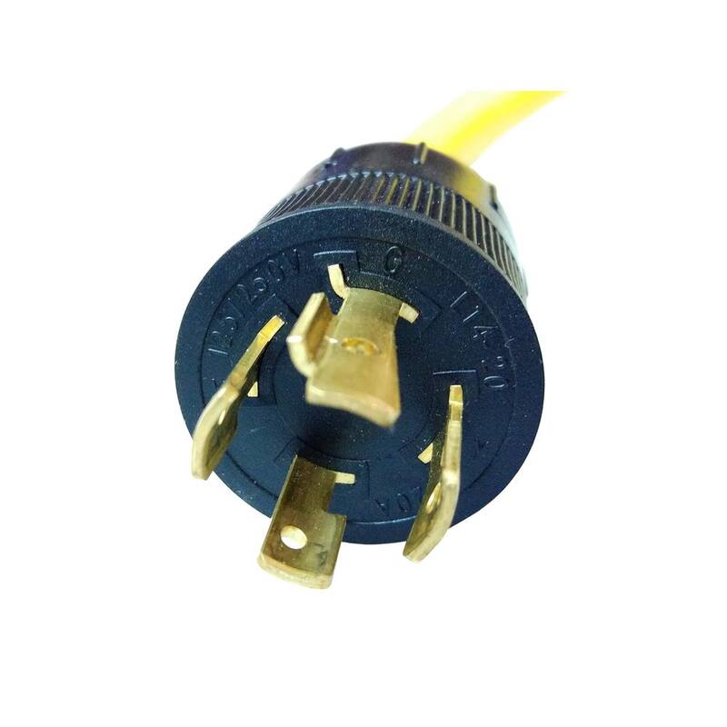 parkworld 3 ft. 125/250-Volt 20 Amp Generator 4-Prong L14-20 Splitter Cord NEMA L14-20P to (2) L14-20R Receptacle Y Adapter Cord - 885866
