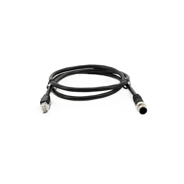 Moxa M12 To Rj45 Cat-5E Utp Ethernet Cable W/ Ip67-Rated Male 8-Pin - CBL-M12MM8PRJ45-BK-100-IP67