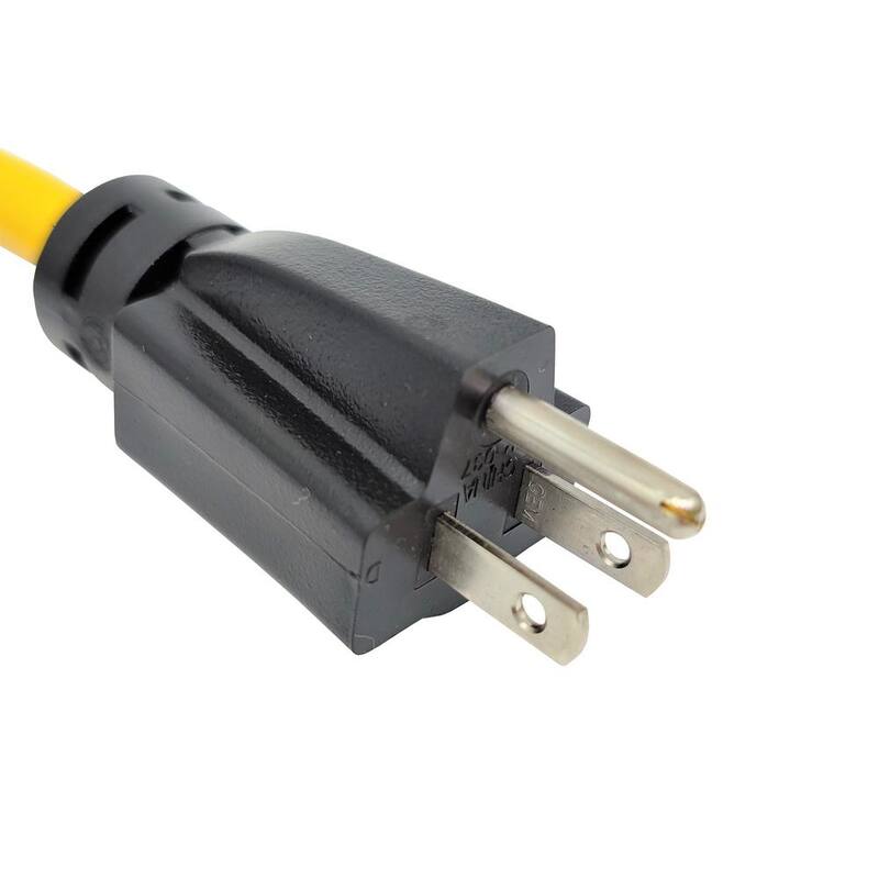 parkworld 8 in. 12/3 SJTW 3-Wire Household Regular 15 Amp Plug 5-15P to L14-30R Generator 4-prong 30 Amp Receptacle Adapter Cord - 885477