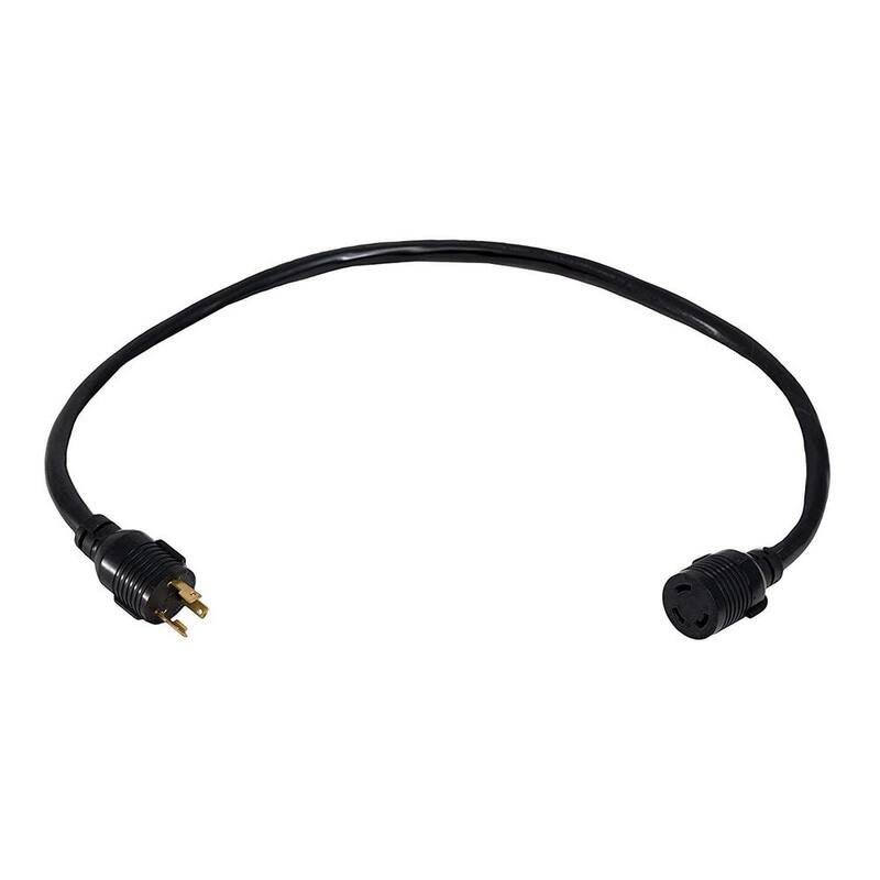 LifeSupplyUSA 50 ft. 3 Prong 10/3 30 Amp Generator Extension Cord L5-30P / L5-30R 10AWG3 125V STW VELCRO ETL APPROVED - ER549