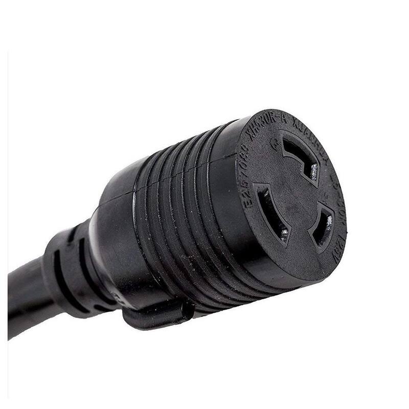 LifeSupplyUSA 50 ft. 3 Prong 10/3 30 Amp Generator Extension Cord L5-30P / L5-30R 10AWG3 125V STW VELCRO ETL APPROVED - ER549