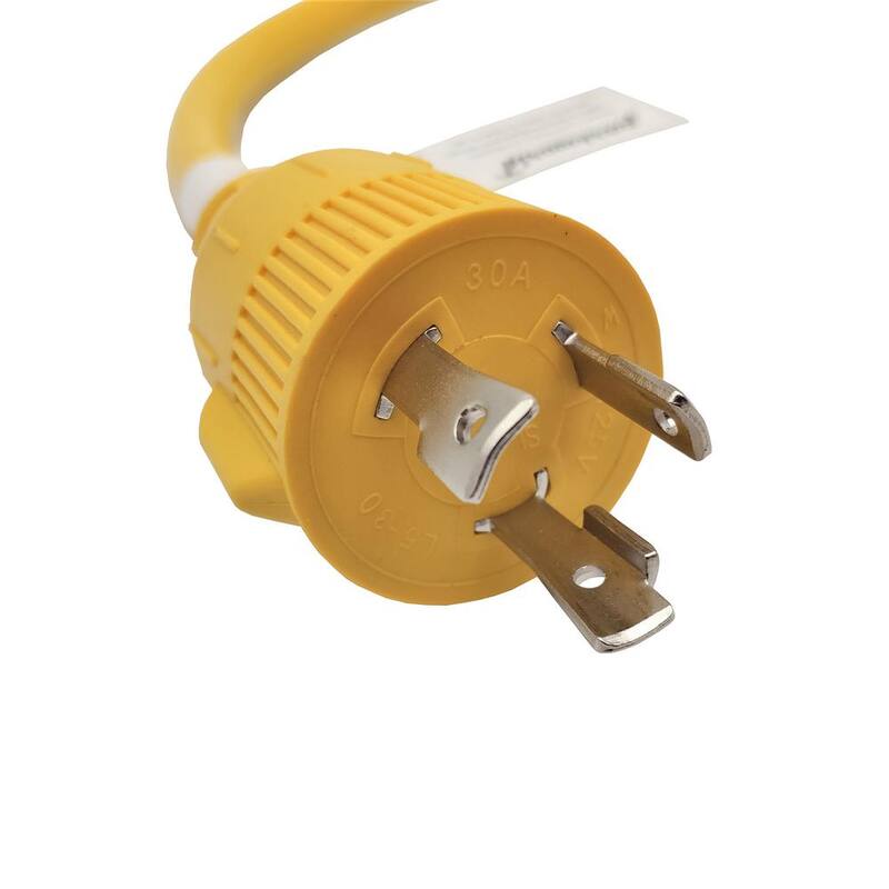 parkworld 3 ft. 10/3 3-Wire Generator Y Adapter Cord 30 Amp 125-Volt NEMA L5-30P Plug to 2x 5-20/15R Receptacle Y Splitter - 692330