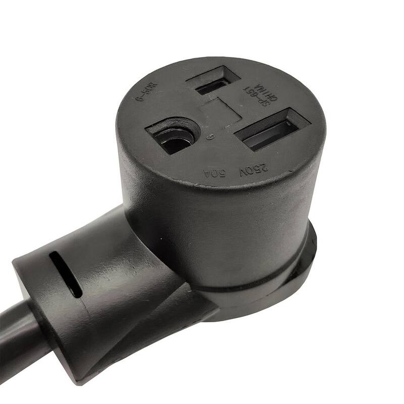 parkworld 1 ft. 10/3 3-Wire 20 Amp Generator 4-Prong Locking Plug NEMA L14-20P to 50 Amp 250-Volt 6-50R Werlder Adapter Cord - 691920
