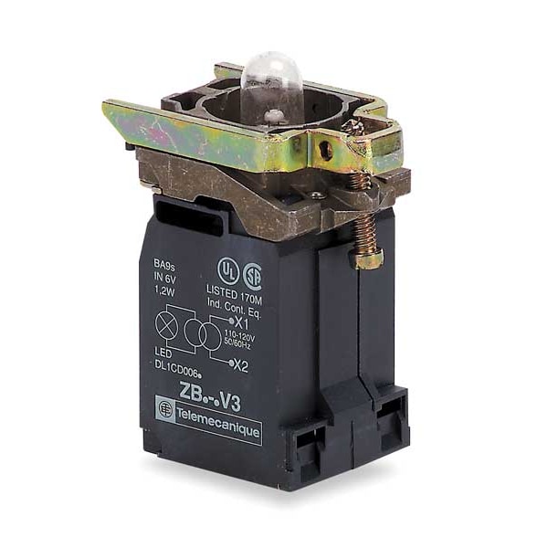 Módulo de lámpara Schneider Electric, 22mm, 230/240VAC, Incandescente - ZB4BV4