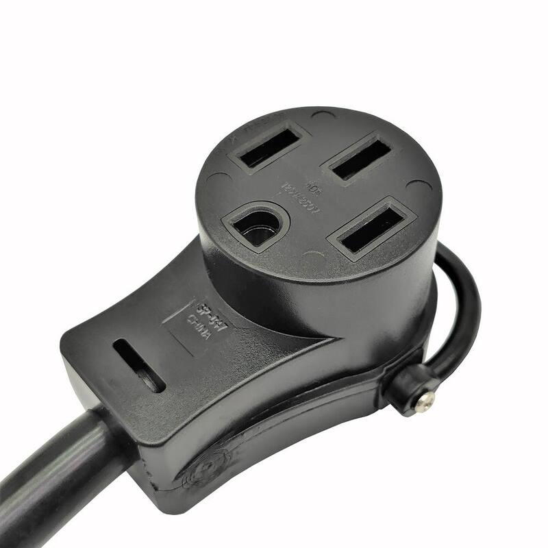 parkworld 1 ft. 10/3 Generator 30 Amp 3-Prong Locking L5-30P Plug to 50 Amp 4-Prong 14-50R Adapter cord(2-Hots Bridged) FOR RVs - 691869