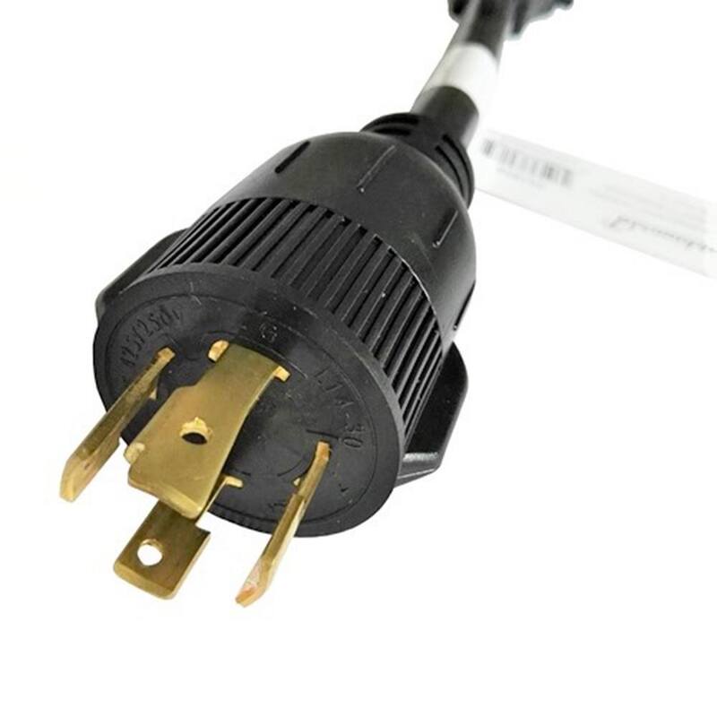 parkworld 1 ft. 10/3 Generator 30 Amp 4-Prong Locking L14-30P Plug to RV 30 Amp 3-Prong TT-30R Adapter Cord (L14-30P to TT-30R) - 691852