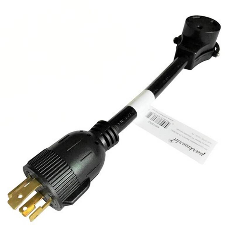 parkworld 1 ft. 10/3 Generator 30 Amp 4-Prong Locking L14-30P Plug to RV 30 Amp 3-Prong TT-30R Adapter Cord (L14-30P to TT-30R) - 691852