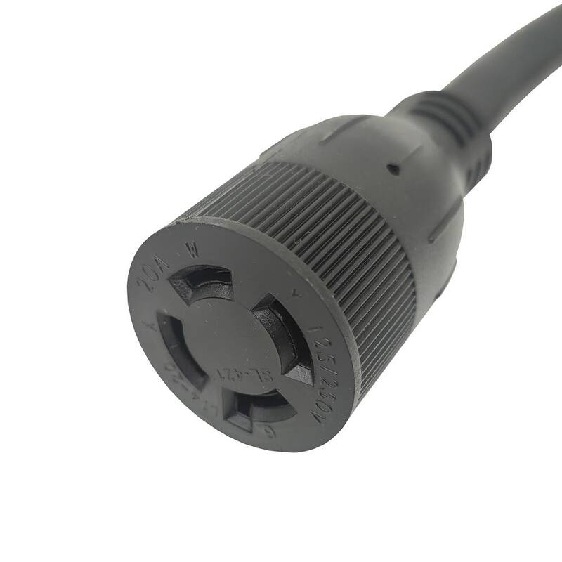parkworld 1 ft. 10/4 4-Wire Generator 30 Amp 125/250-Volt 4-Prong L14-30P Plug to 20 Amp 4-Prong L14-20R Receptacle Adapter Cord - 885255