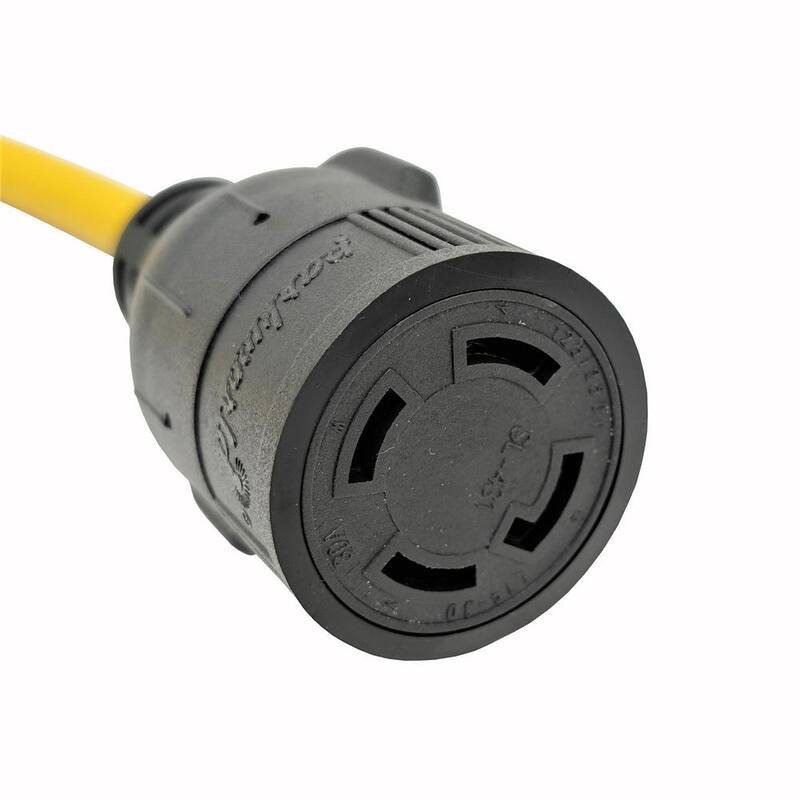 parkworld 2 ft. 12/3 3-Wire 20 Amp 125-Volt NEMA 5-20P to L14-30R Generator Adapter Cord - 886672