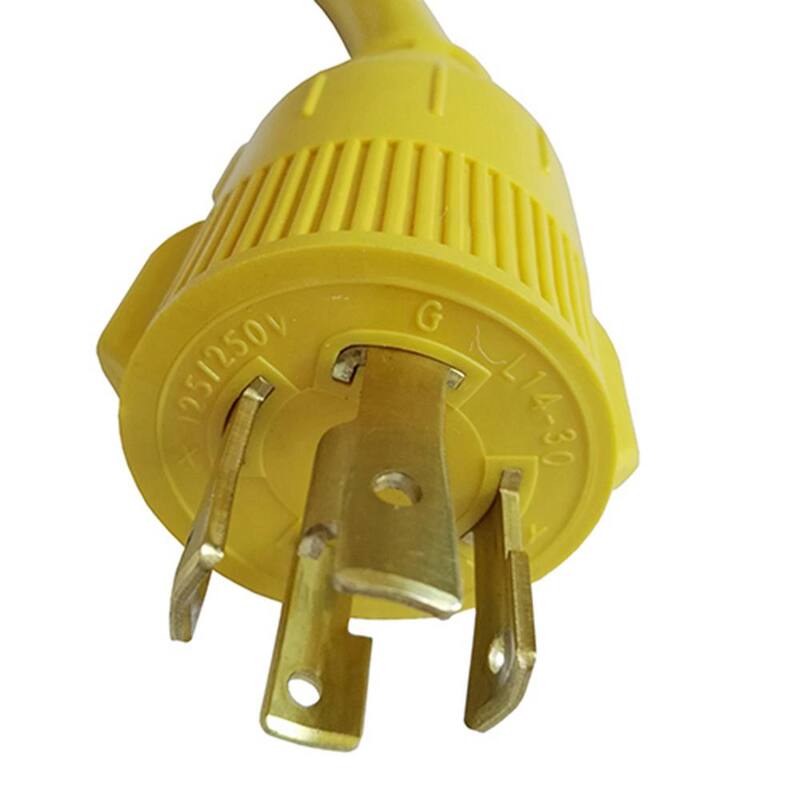 parkworld 3 ft. 10/4 4-Wire Generator Y Adapter Cord 30 Amp 125-Volt NEMA L14-30P Plug to 2x 5-20/15R Receptacle Y Splitter - 692323