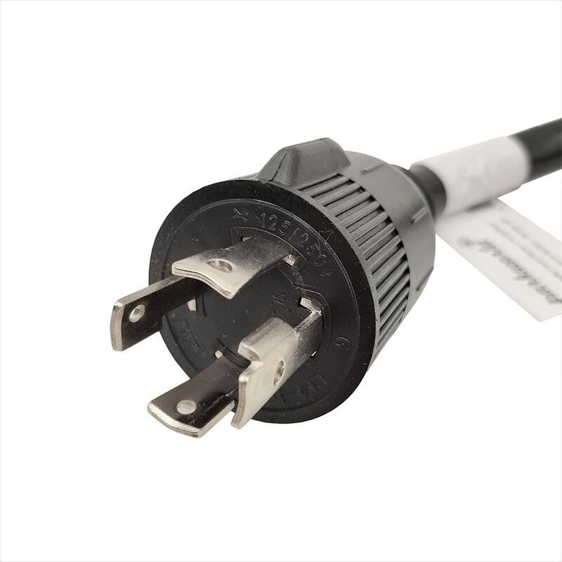 parkworld 1.5 ft. 10/3 3-Wire Generator 30 Amp 125/250-Volt 4-Prong Locking Plug L14-30P to 3-Prong Locking 6-30R Adapter Cord - 885088