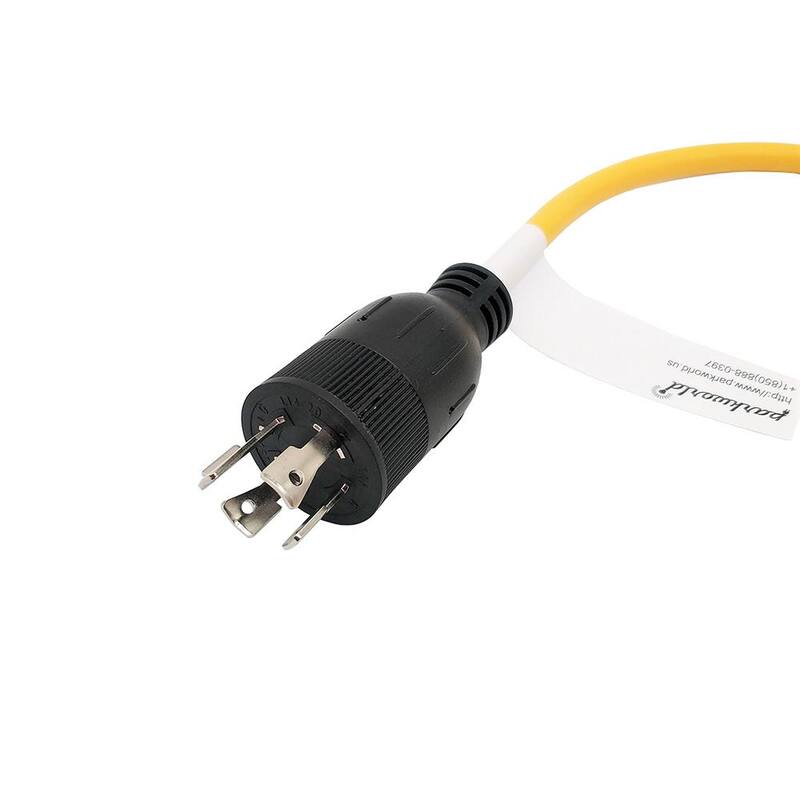parkworld 2 ft. 12/3 3-Wire 20 Amp 250-Volt NEMA L14-20P to 6-20R Generator/Power Tools Adapter Cord - 60547