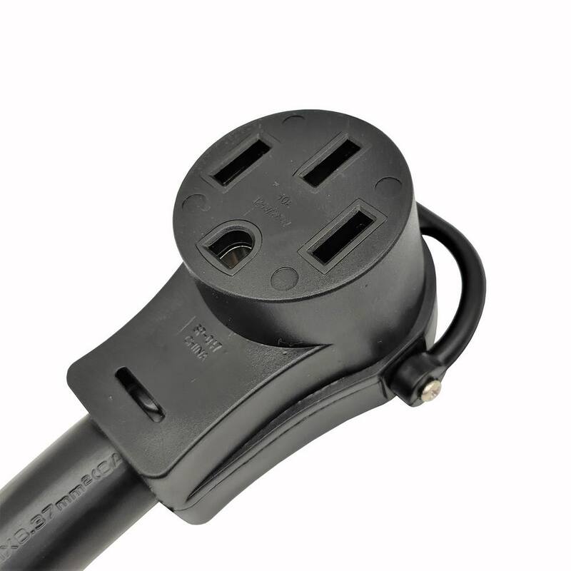 Parkworld 1.5 ft. STW 6/3 Plus 8/1 4-Wire Industrial/Commercial NEMA 14-60P Plug to 14-50R Generator/EV Adapter Cord - 692378