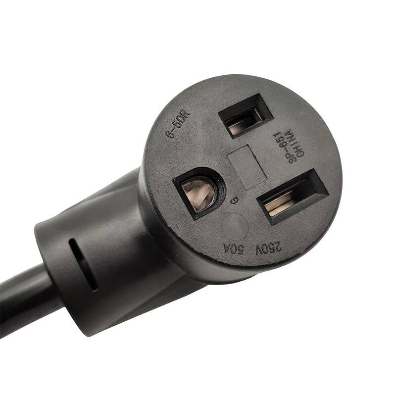 parkworld 8 ft. 10/3 3-Wire Generator 30 Amp Locking 4-Prong Plug NEMA L14-30P to 50 Amp Welder 6-50R Receptacle Adapter Cord - 691890B