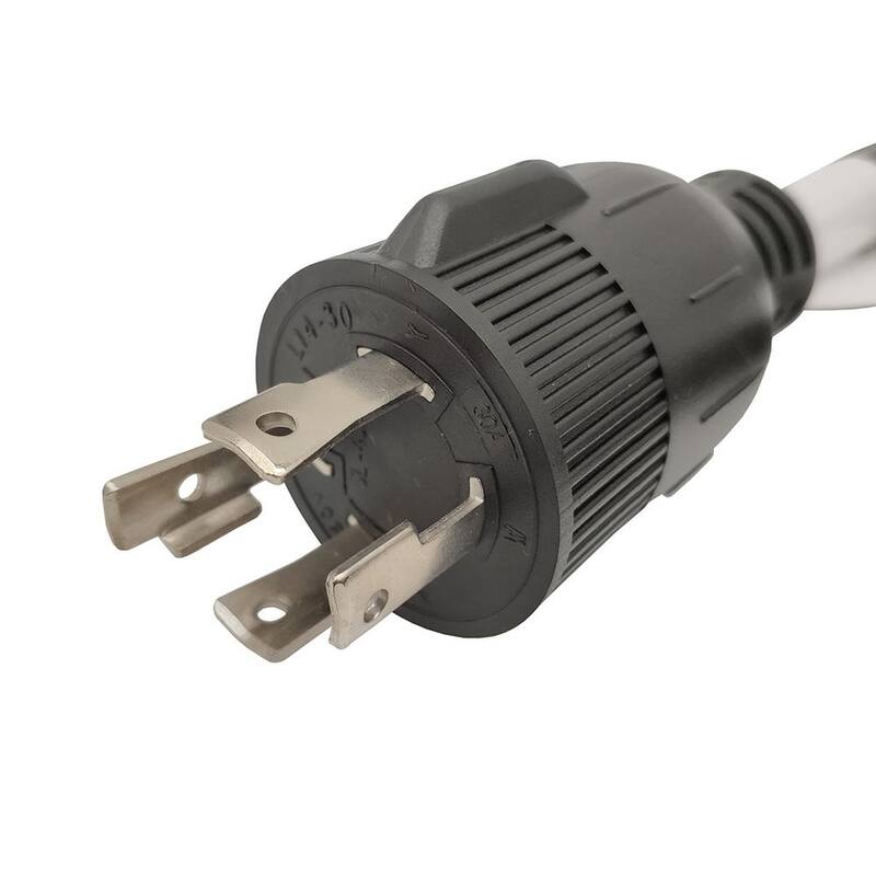 parkworld 8 ft. 10/3 3-Wire Generator 30 Amp Locking 4-Prong Plug NEMA L14-30P to 50 Amp Welder 6-50R Receptacle Adapter Cord - 691890B