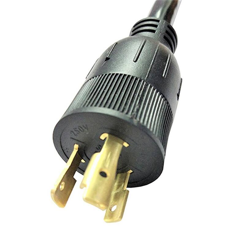 parkworld 1 ft. 10/3 3-Wire Generator 20 Amp 250-Volt 3-Prong Locking Plug NEMA L6-20P to 30 Amp Locking L6-30R Adapter Cord - 885132