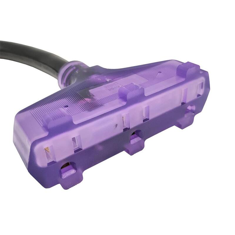 parkworld 1.5 ft. 125-Volt 30-Amp Generator Cord NEMA 14-50P Plug to (3 ) NEMA 5-15R 15 Amp Household Female Adapter Cord - 886245