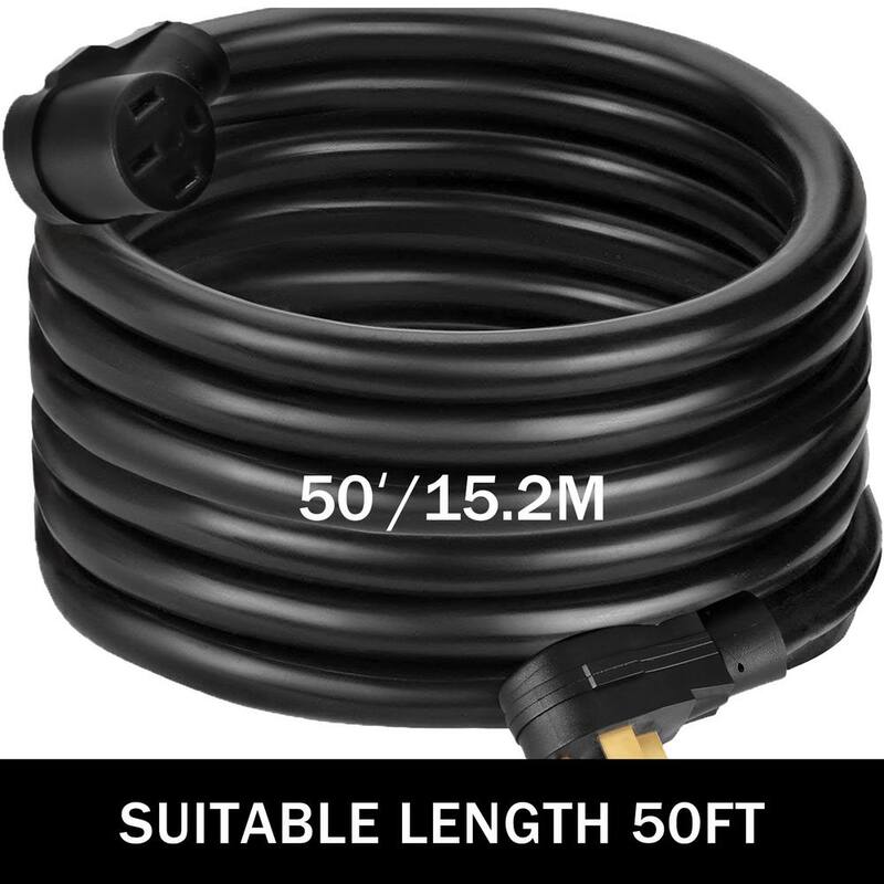 VEVOR 50 ft. 40 Amp RV Extension Cord Premium Power Cord Extension Cord Copper Wire RV Cord Power Supply Cable - 50CRVDYX000000001V0