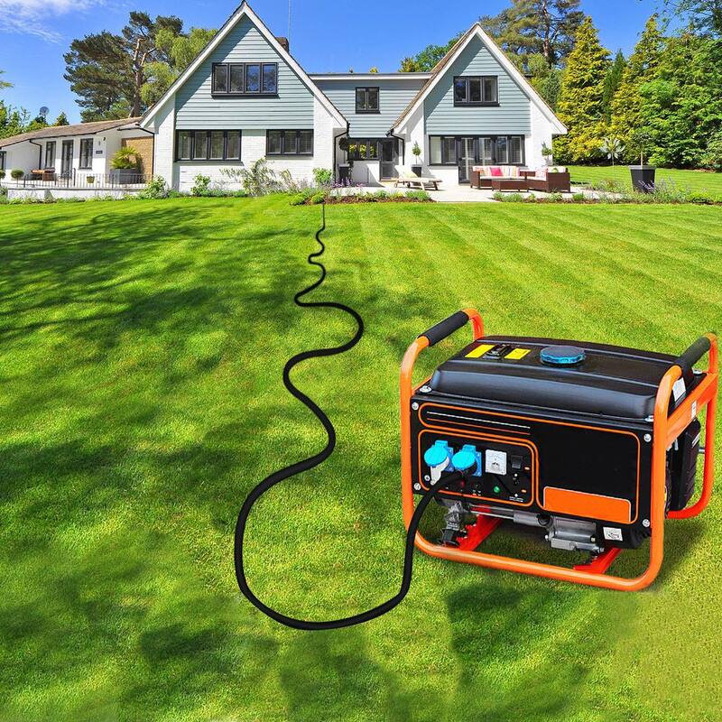 VEVOR Generator Power Cord 20 ft. 30 Amp RV Power Extension Cord 10AWG/4C SJTW NEMA L14-30 with Strap Locked Plug for RV Home - FDJYCX20FT30A0001V1