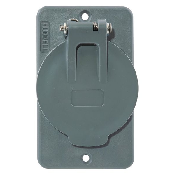 Hubbell Wiring Device-Kellems 1 -Gang Vertical Weatherproof Cover, 2-13/64" W, 3-51/64" H - HBL3057