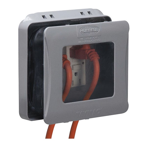 Taymac Electrical Box Cover, Wall Box Type, 2 Gangs, Polycarbonate, In-Use Cover - ML2450G