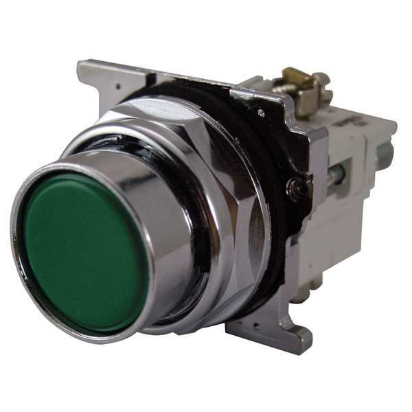 Botón pulsador no iluminado de Eaton, 30mm, verde - 10250T103-3.