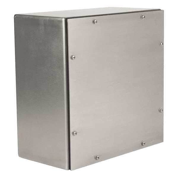 Wiegmann Electrical Box Cover, Rectangular, 18-8 Stainless Steel, Screw Cover - WA121204GSCSS