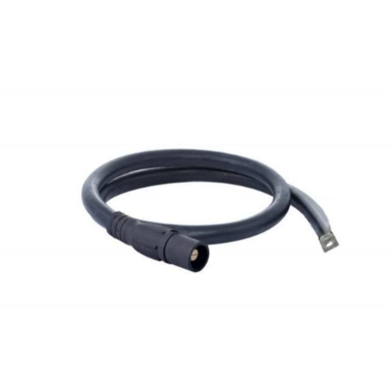 POWER ASSEMBLIES 10 ft. 4/0 AWG Type W 400 Amp 600-Volt Black Series 16 Male Camlock to 1/2 in. Single Hole Lug Generator Extension Cord - PWA40TW16010MLE