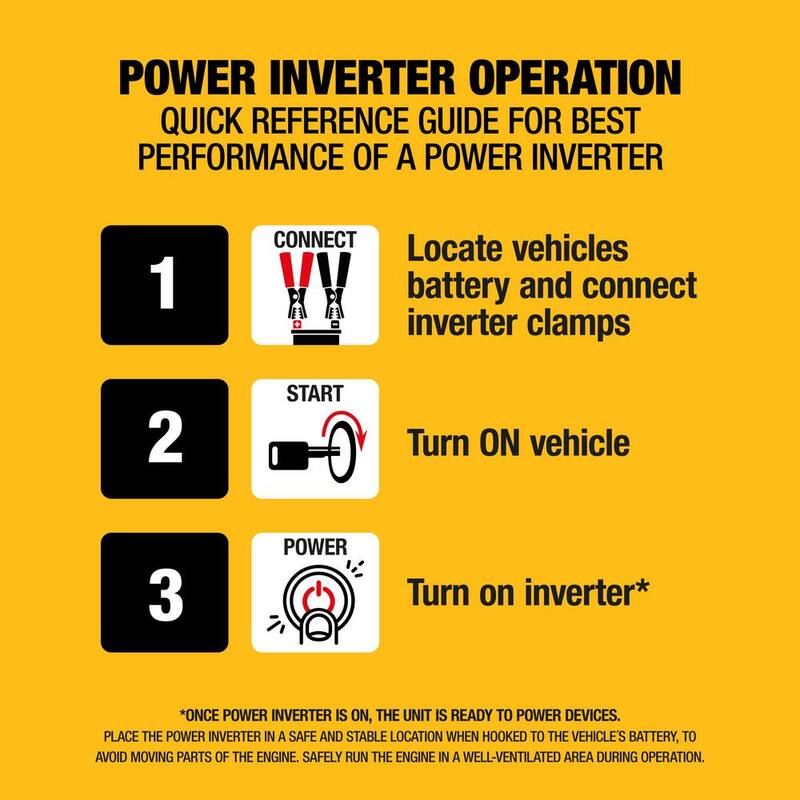 DEWALT 1000-Watt Portable Car Power Inverter with Triple USB Ports - DXAEPI1000