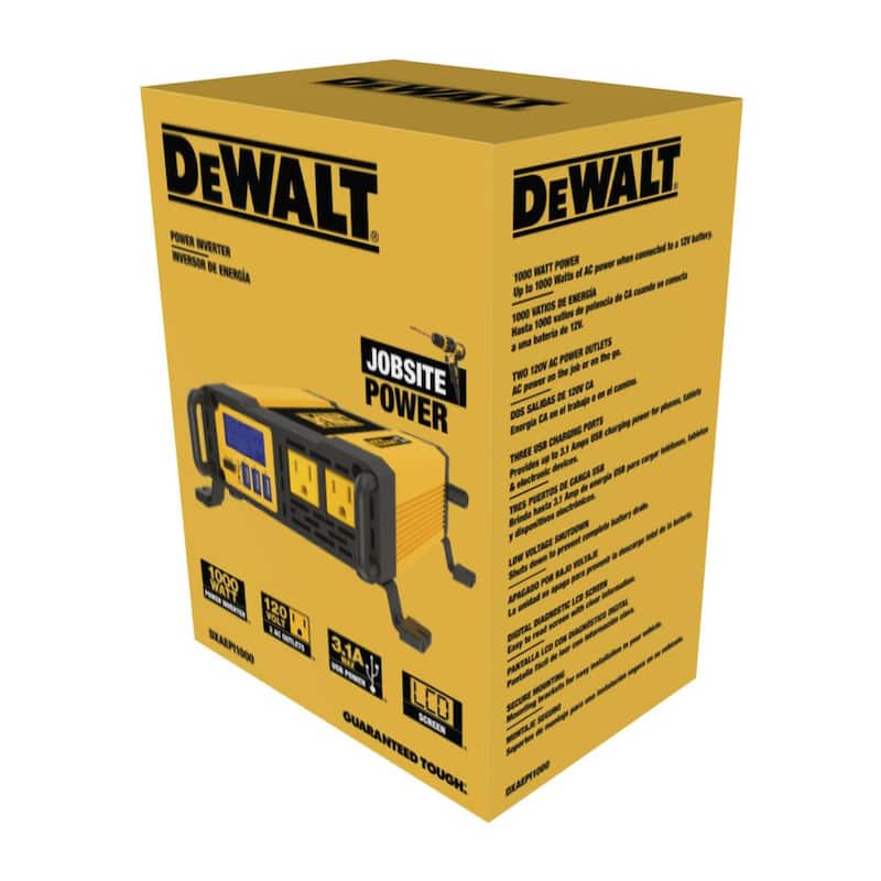 DEWALT 1000-Watt Portable Car Power Inverter with Triple USB Ports - DXAEPI1000