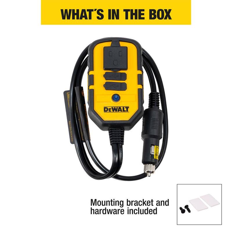 DEWALT 140-Watt Portable Car Power Inverter with Dual USB Ports - DXAEPI140