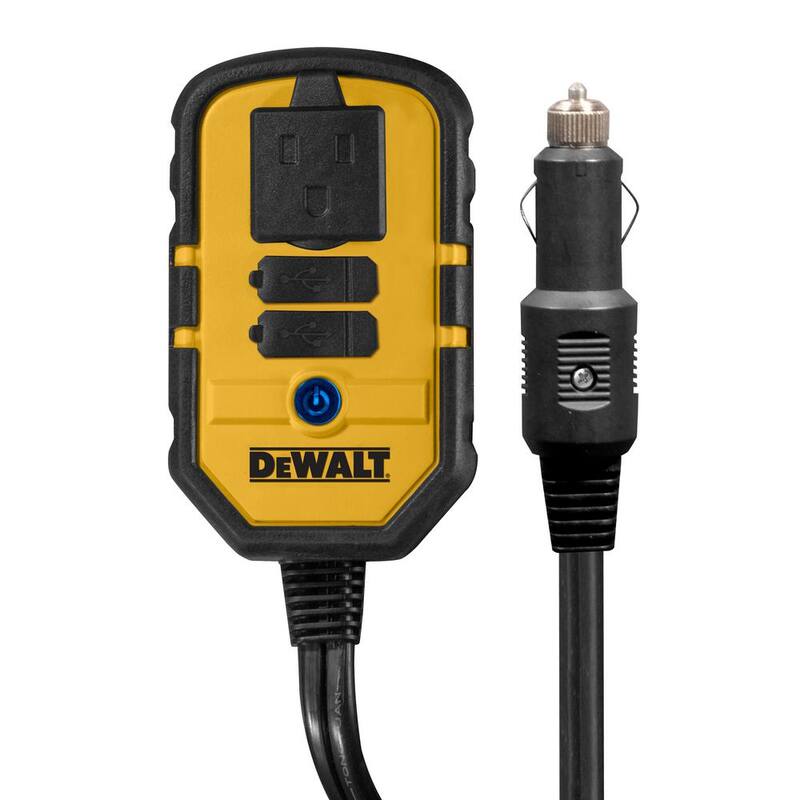 DEWALT 140-Watt Portable Car Power Inverter with Dual USB Ports - DXAEPI140