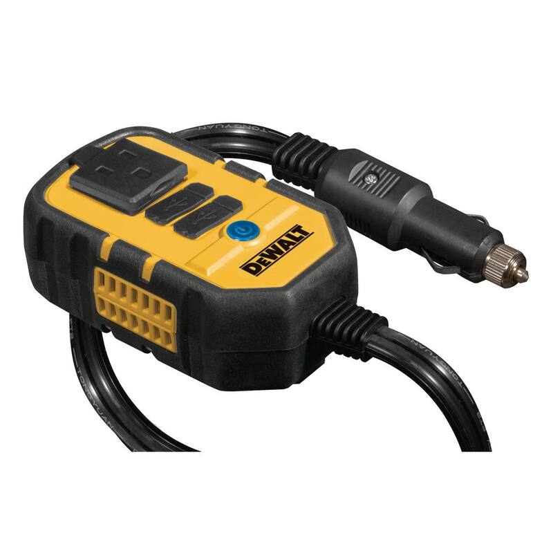 DEWALT 140-Watt Portable Car Power Inverter with Dual USB Ports - DXAEPI140