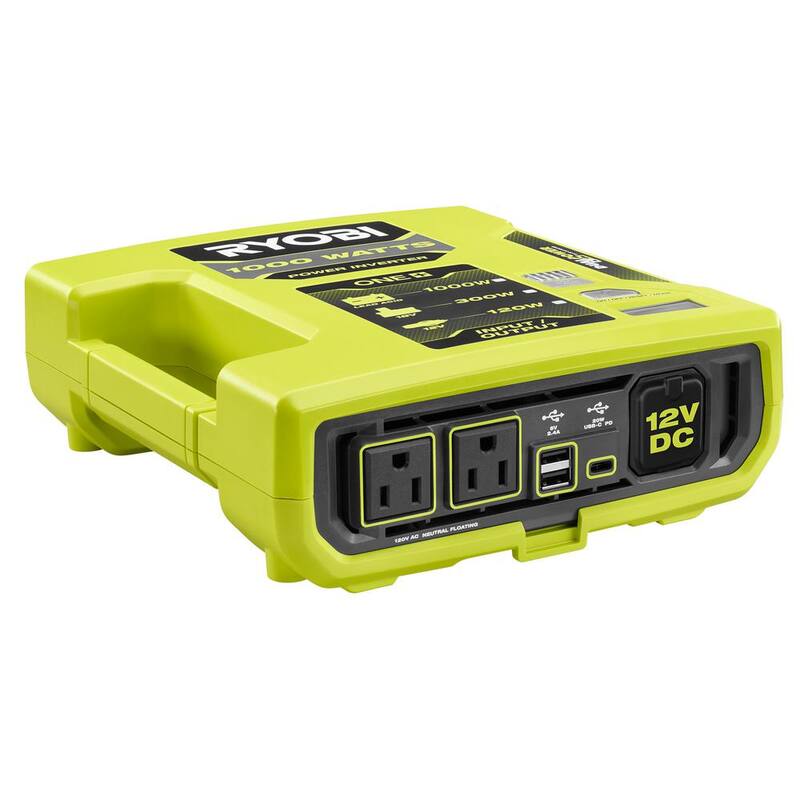 RYOBI ONE+ 18V 1000-Watt Max 12-Volt Automotive Power Inverter - RYi1030A