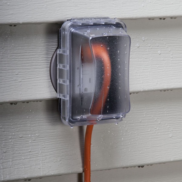 Taymac Electrical Box Cover, Outlet Box Type, 1 Gang, Round, Polycarbonate, In-Use Cover - MM410CA