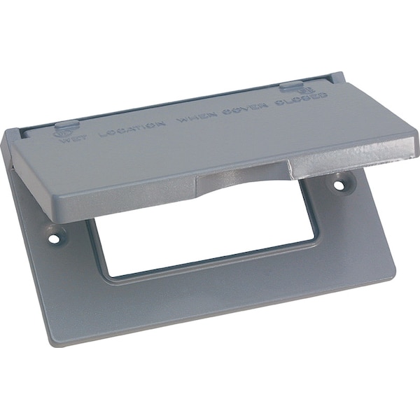 Sigma Electric Electrical Box Cover, 1 Gang, Rectangular, Metal Die-Cast, GFCI Cover - 14249