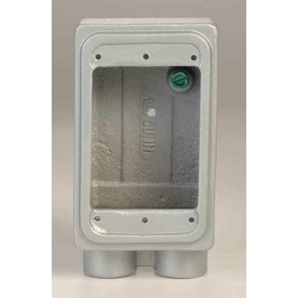 Appleton Electric Weatherproof Electrical Box, 25 cu in, FDS Box Type, 1 Gang, Malleable Iron - FDS-1-100