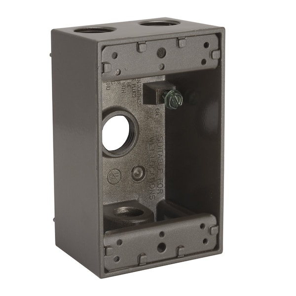 Bell Outdoor Weatherproof Electrical Box, Gang Box Type, Aluminum - 5321-2