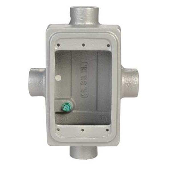 Appleton Electric Weatherproof Electrical Box, 25 cu in, FDX Box Type, 1 Gang, Malleable Iron - FDX-1-75