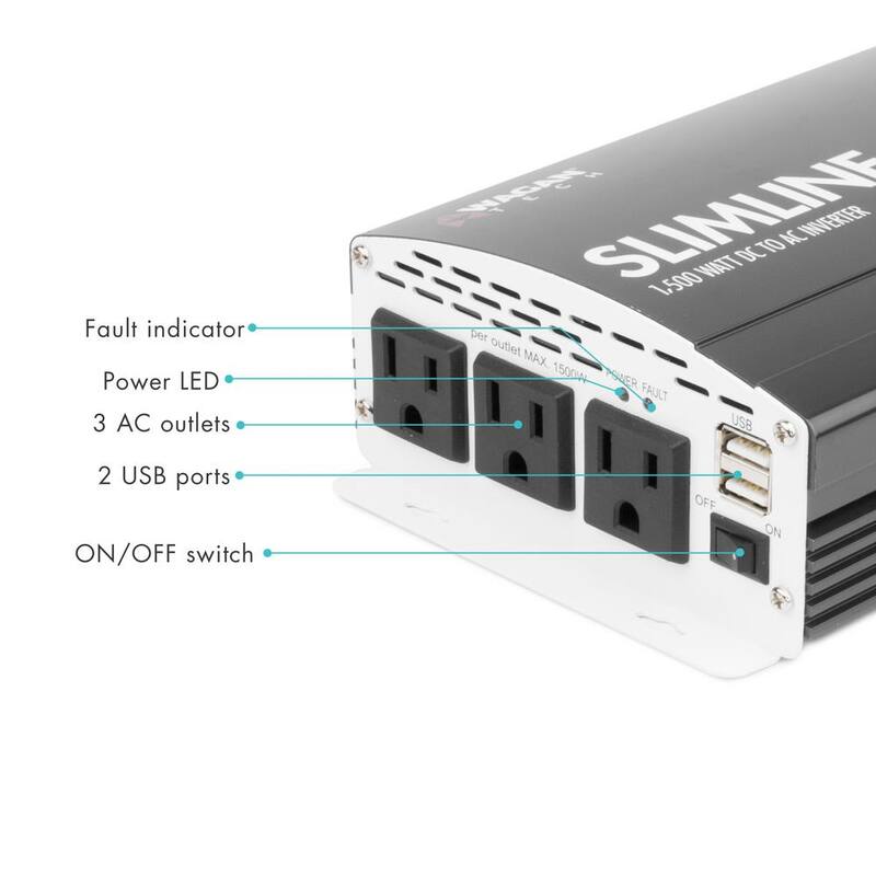 Wagan Tech Pro Line 1500-Watt/3000-Watt Inverter - 3722