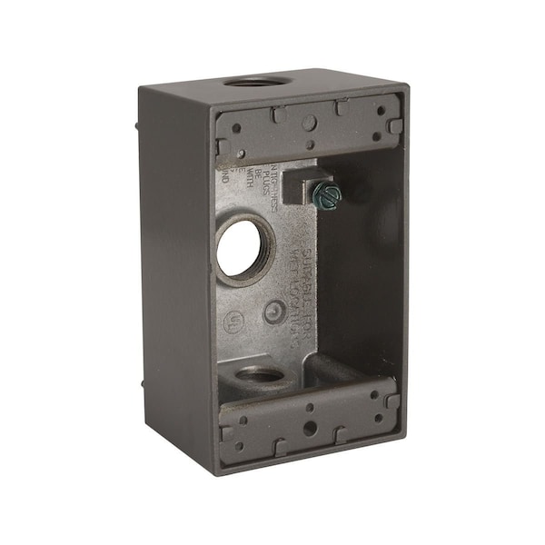 Bell Outdoor Weatherproof Electrical Box, Gang Box Type, Aluminum - 5320-2
