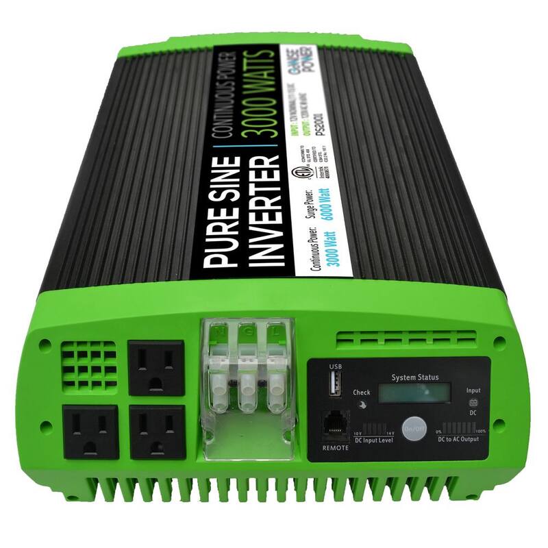 Unbranded 3000-Watt Continuous 6000-Watt Surge Peak Power Pure Sine Wave Inverter w/Digital LCD Display - PS2001