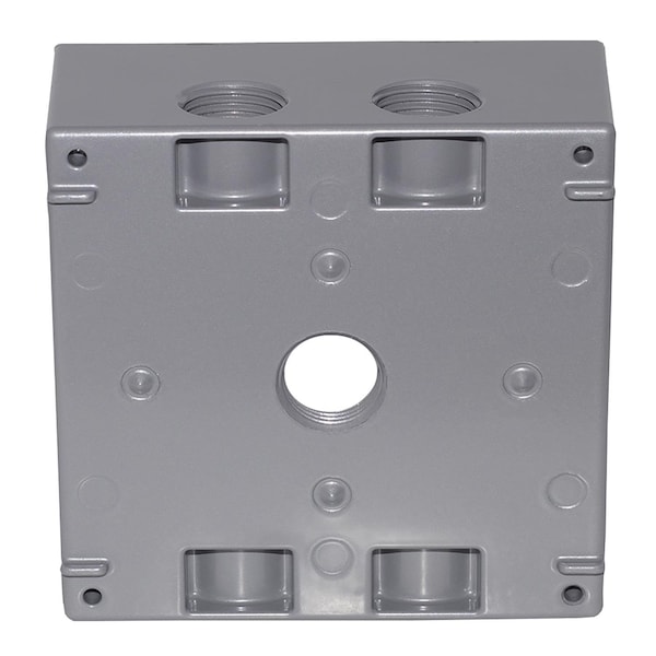 Sigma Electric Outlet Box, 2 Gangs, Die-Cast Metal - 14351-5
