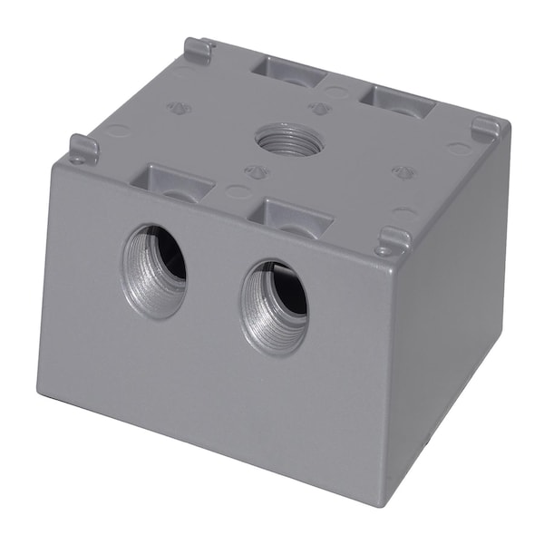 Sigma Electric Outlet Box, 2 Gangs, Die-Cast Metal - 14351-5