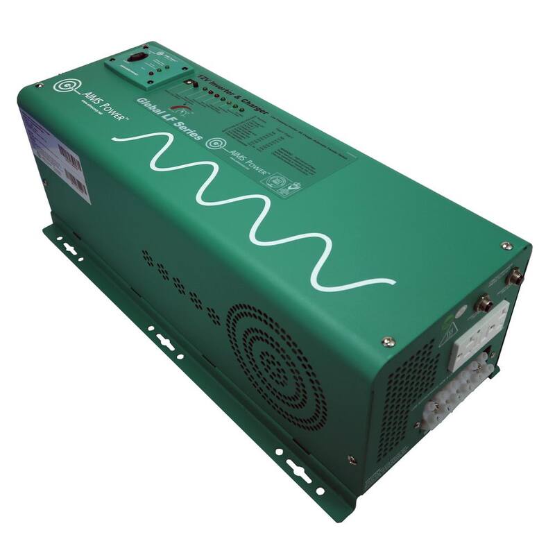 AIMS POWER 2,500-Watt Pure Sine Inverter Charger 12-Volt DC to 120-Volt AC - PICOGLF25W12V120AL