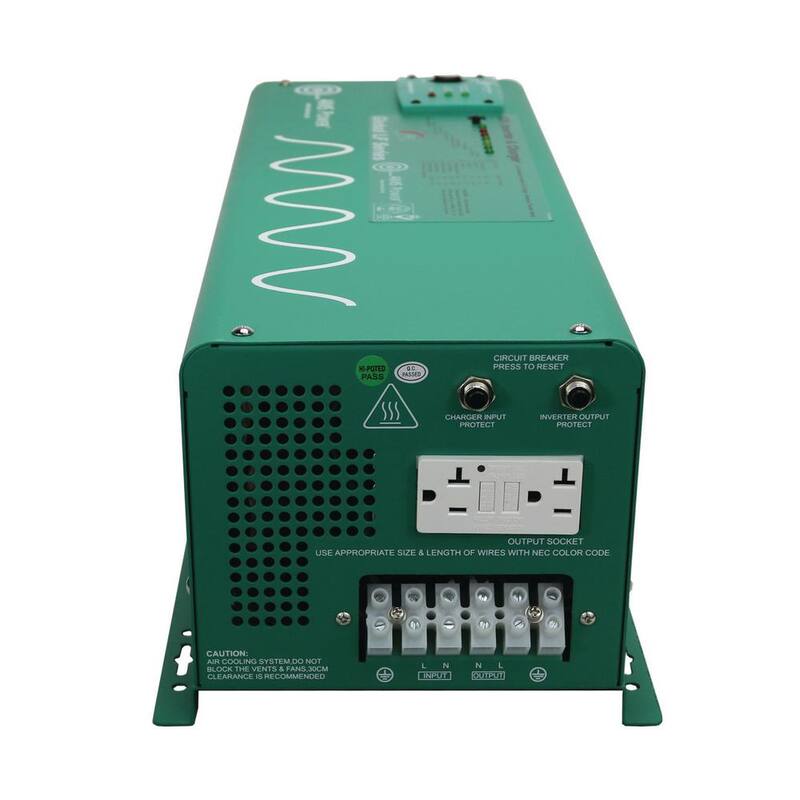 AIMS POWER 2,500-Watt Pure Sine Inverter Charger 12-Volt DC to 120-Volt AC - PICOGLF25W12V120AL