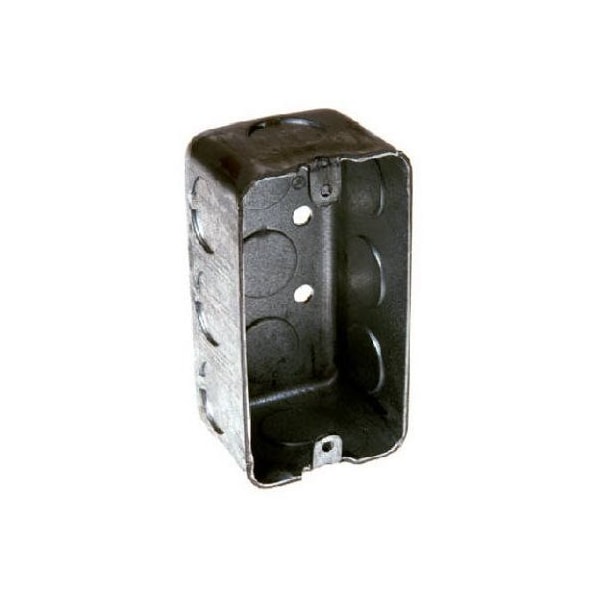 Racoorporated Electrical Box, 13 cu in, Handy Box Type, 1 Gang, Steel, Rectangular Shape - 8663