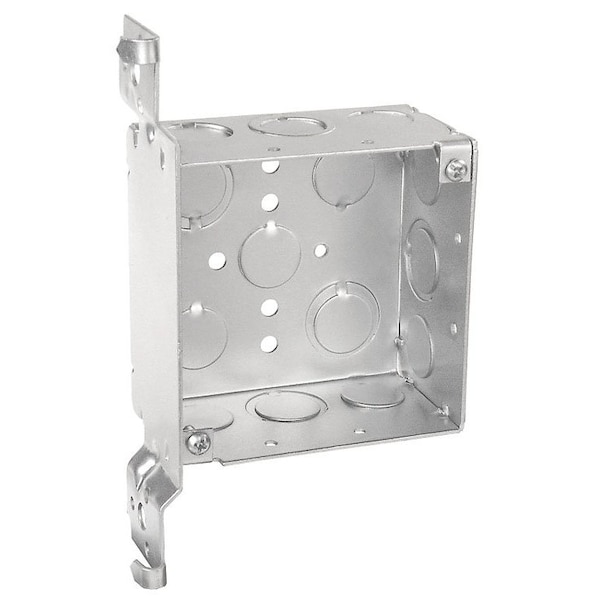 Southwire Electrical Box, 30.3 cu in, Square Box Type, 4 Gangs, Steel, Square Shape - 52171-SWB