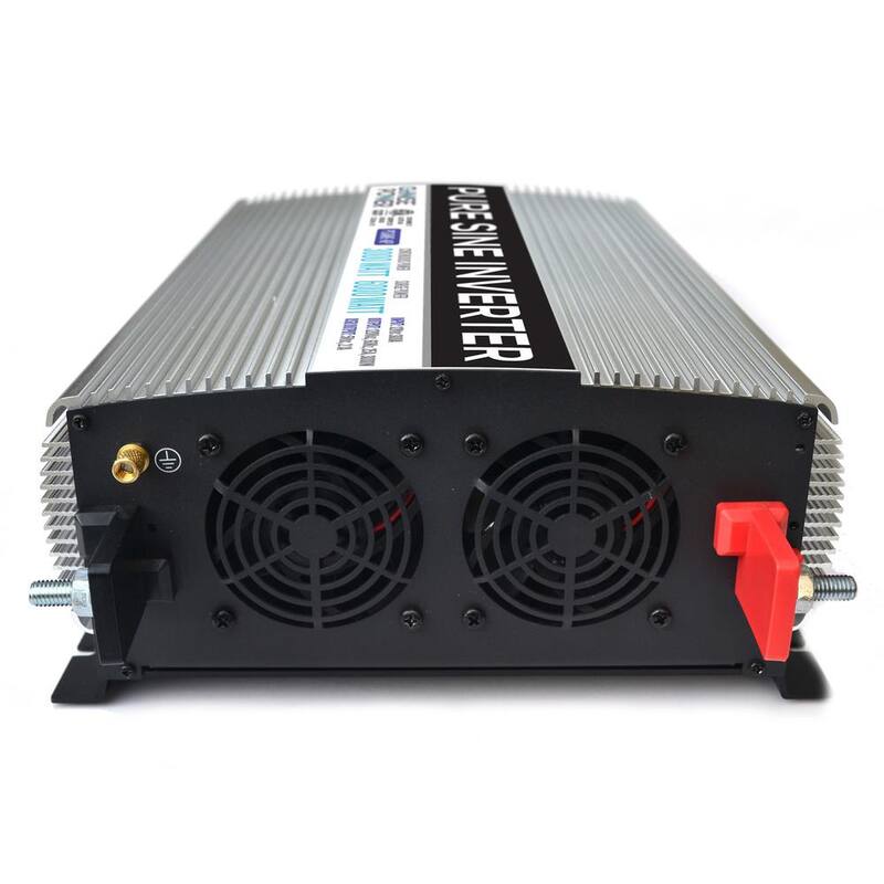 GoWISE USA 3,000-Watt Continuous/6,000-Watt Peak Pure Sine Wave Inverter with AC Hardwire Terminal Block - PS1006